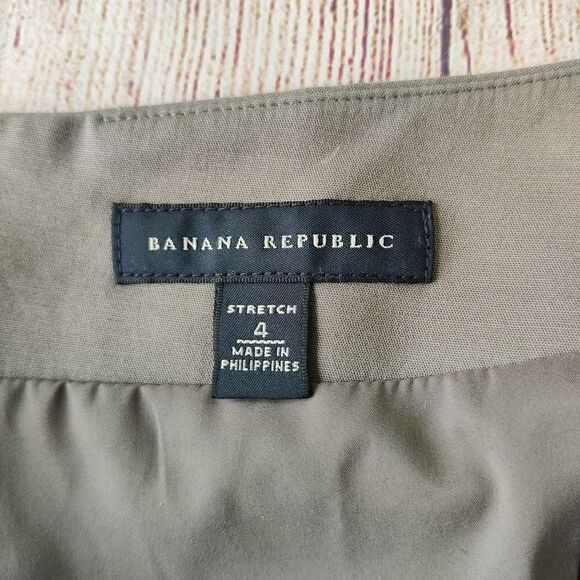 Banana Republic stretch crossover career A-line skirt sz 4 - Picture 6 of 7